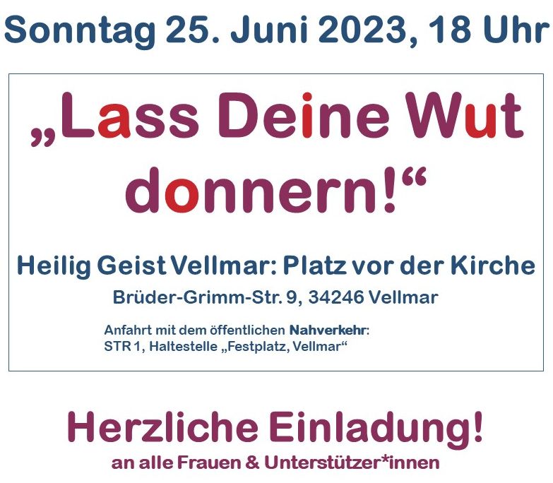 Frauenliturgie &quot;Lass Deine Wut donnern!&quot;