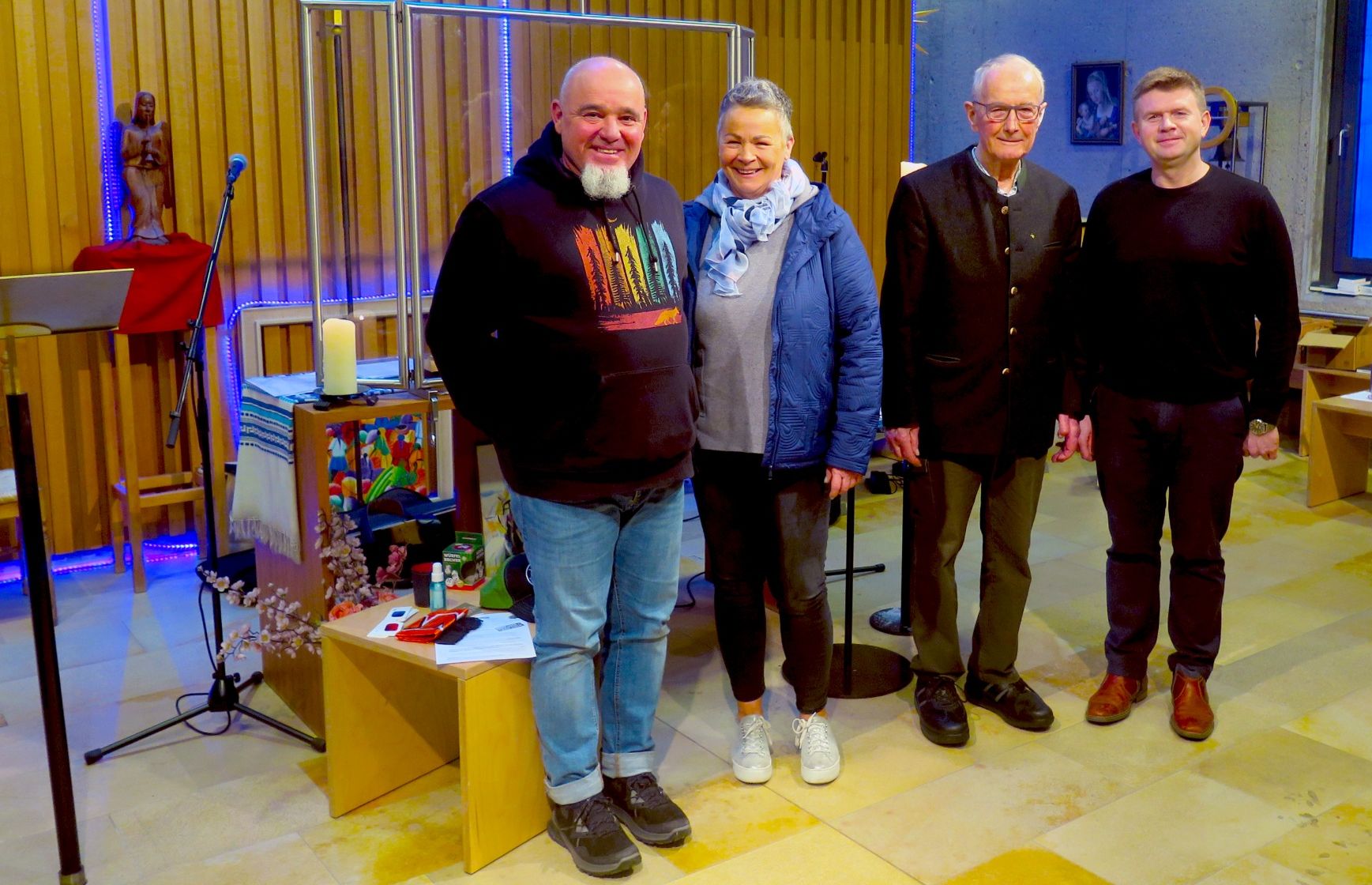 Das ehrenamtliche Engagement: v.l.n.r.
Erik Trausch, Silvia Lang, Helmut Rensch, Andreas Barg