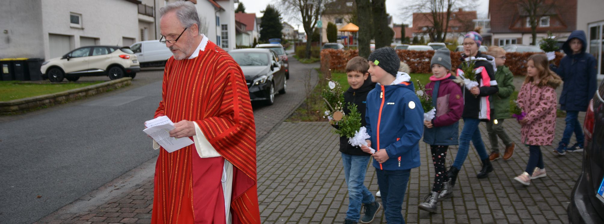 Palmsonntag mit den Kommunionkindern aus Arzell und Steinbach in der Kirche St. Franziskus-Xaverius Arzell 
