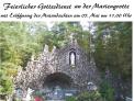 Heilige Messe an der Mariengrotte mit Eröffnung der Maiandachten, Bad Salzschlirf (bei Regen in der Kirche)