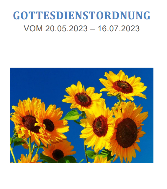 Gottesdienstordnung